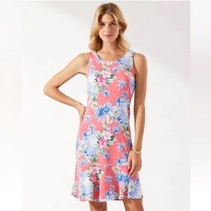 TOMMY BAHAMA Women's Darcy Manta Bay Floral Flounce Dress size Large